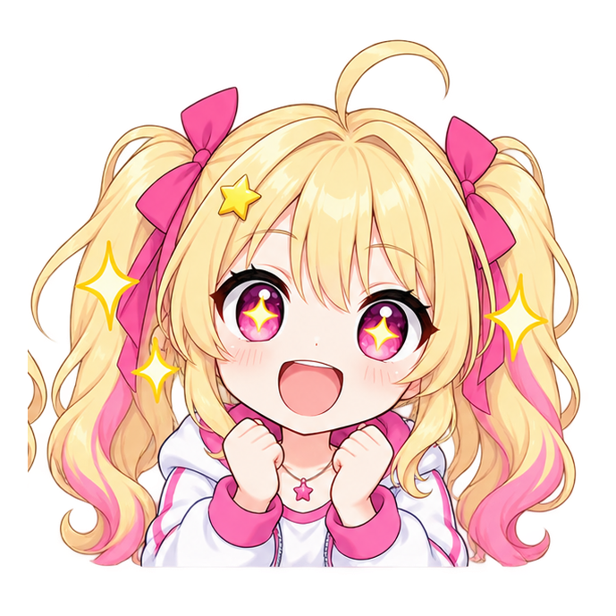 目を輝かせる星付推子