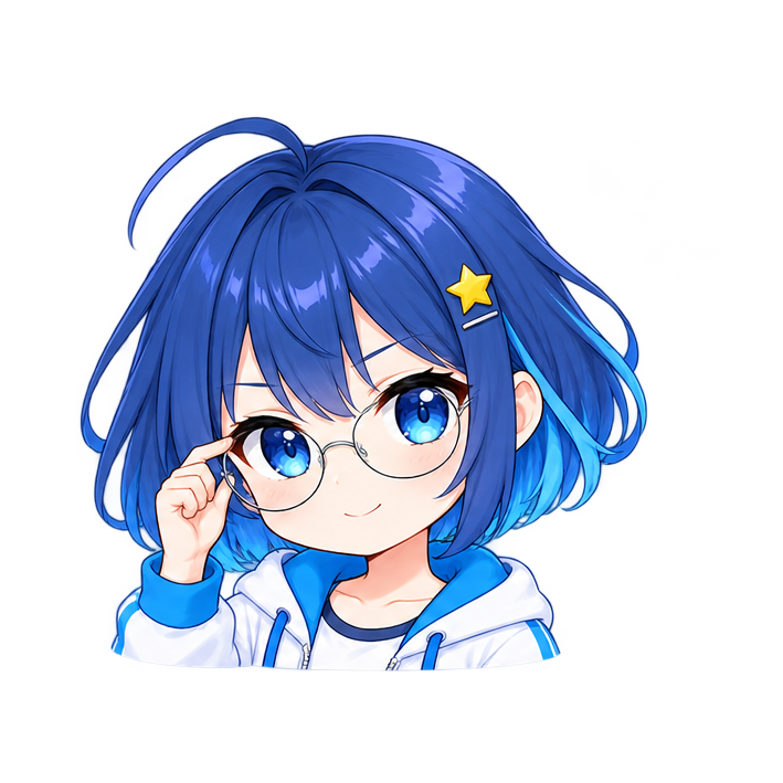 メガネを直して分析する星付冷子